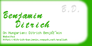 benjamin ditrich business card